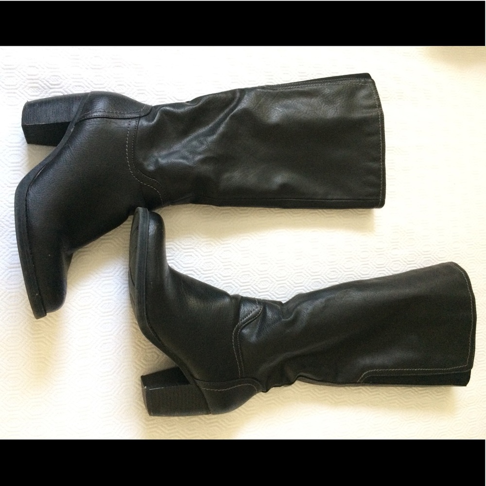 Neutralizer Black Leather Boots Size 9.5